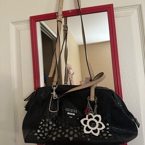 Guess Black and Tan Shoulder Bag